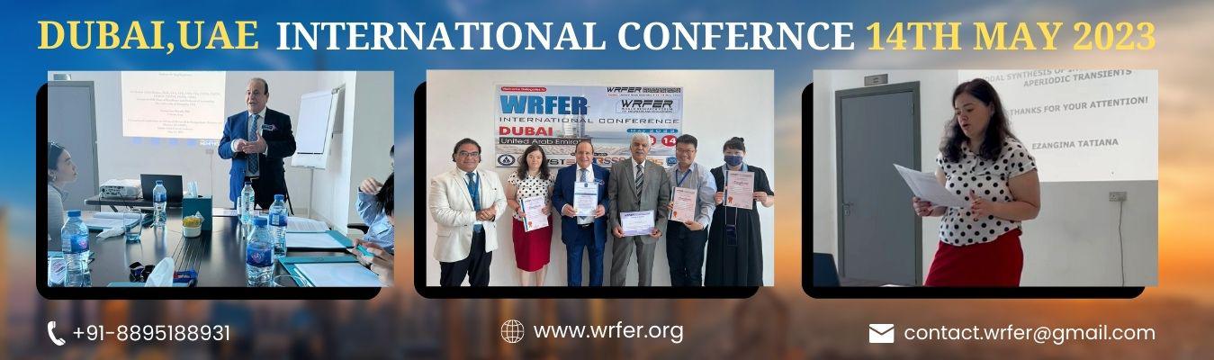 WRFER International Conference in Dubai, UAE, May 14, 2023