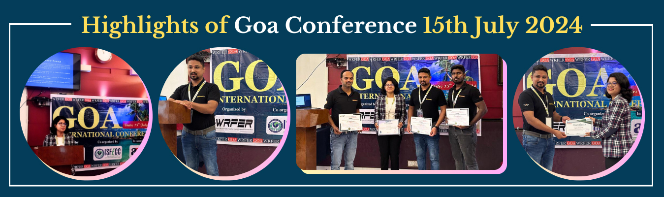 WRFER International Conference in Goa, India, July 15, 2024